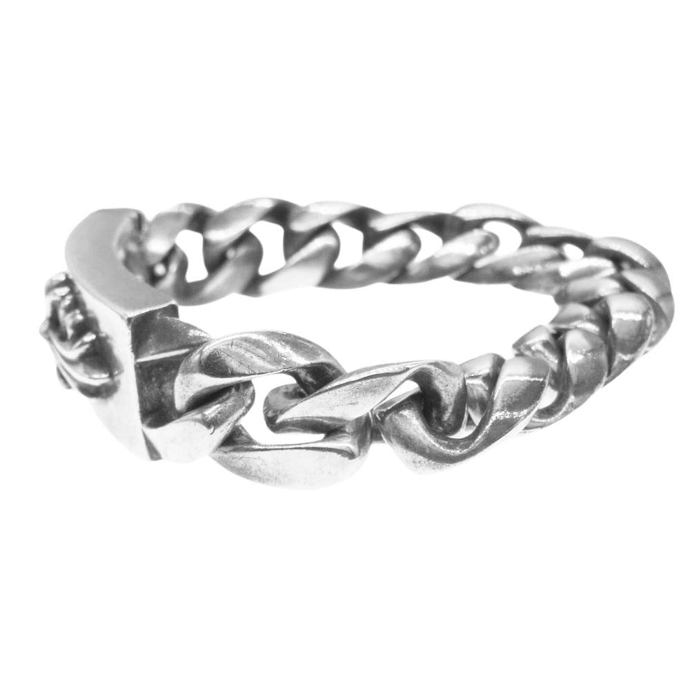 CHROME HEARTS クロムハーツ（原本無） 13LINK ID FLORAL CRS フローラルクロス ID クラシックリンク ブレスレット【中古】