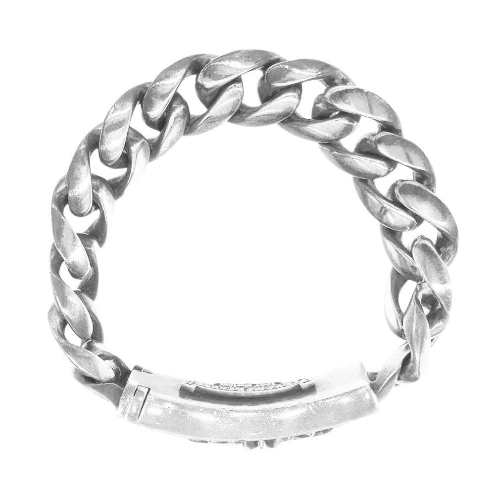 CHROME HEARTS クロムハーツ（原本無） 13LINK ID FLORAL CRS フローラルクロス ID クラシックリンク ブレスレット【中古】