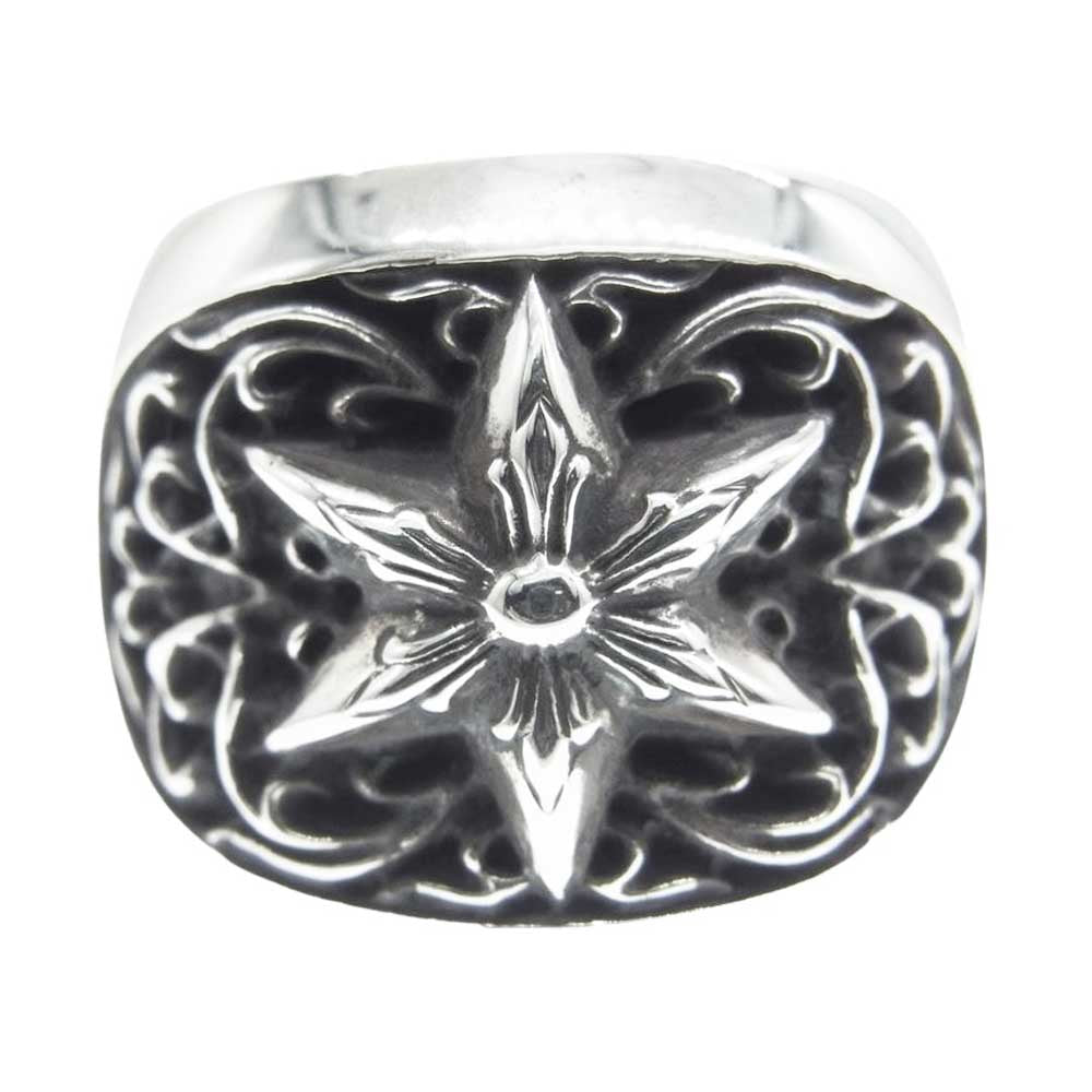 CHROME HEARTS クロムハーツ（原本無） CLSSC OVAL STAR クラシック オーバル スター リング シルバー系 22号【中古】