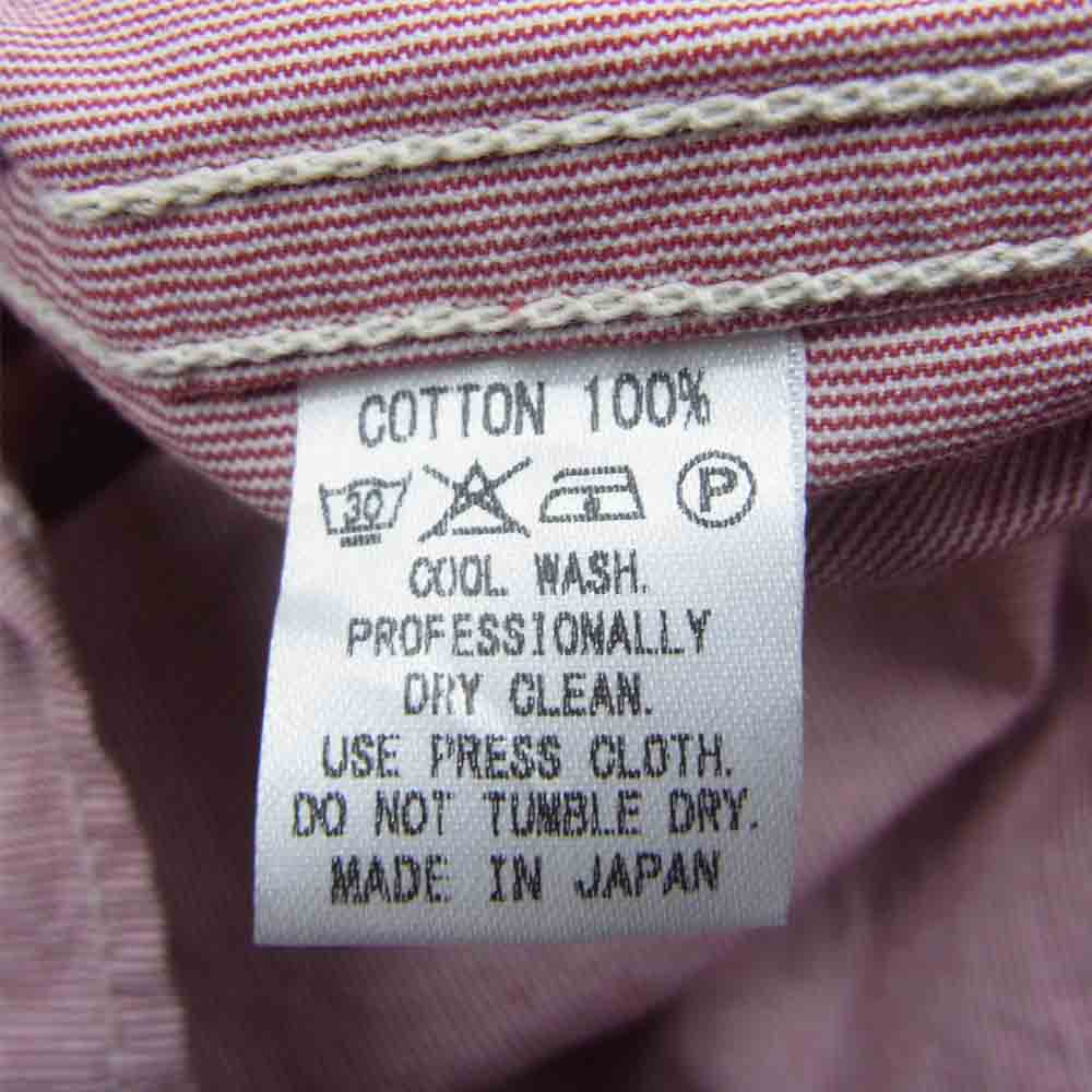 Pherrow's フェローズ ロングスリーブ 長袖 ワークシャツ レッド系 38【中古】