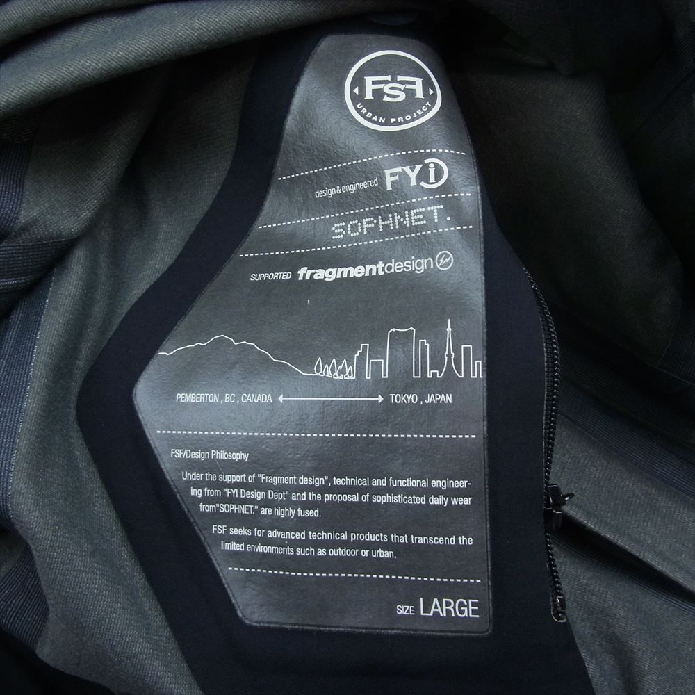 SOPHNET. ソフネット SOPH-091116 止水ジップ仕様 ナイロン ジャケット  ダークネイビー系 L【中古】
