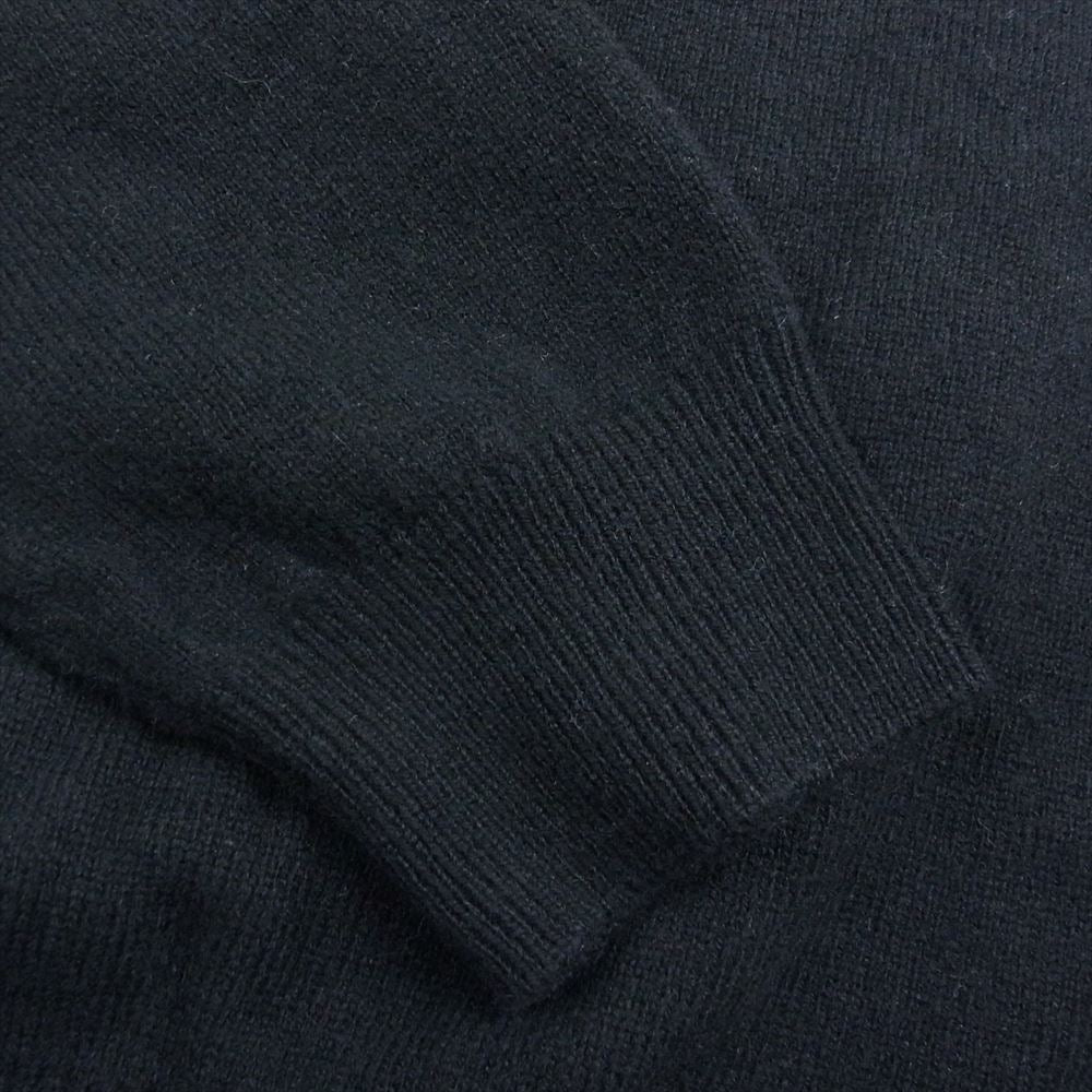 uniform experiment ユニフォームエクスペリメント 20AW UE-202074 AUTHENTIC LAMBS WOOL CREWNECK KNIT ワンポイント刺繍 ラムウール クルーネック ニット ブラック系 4【中古】