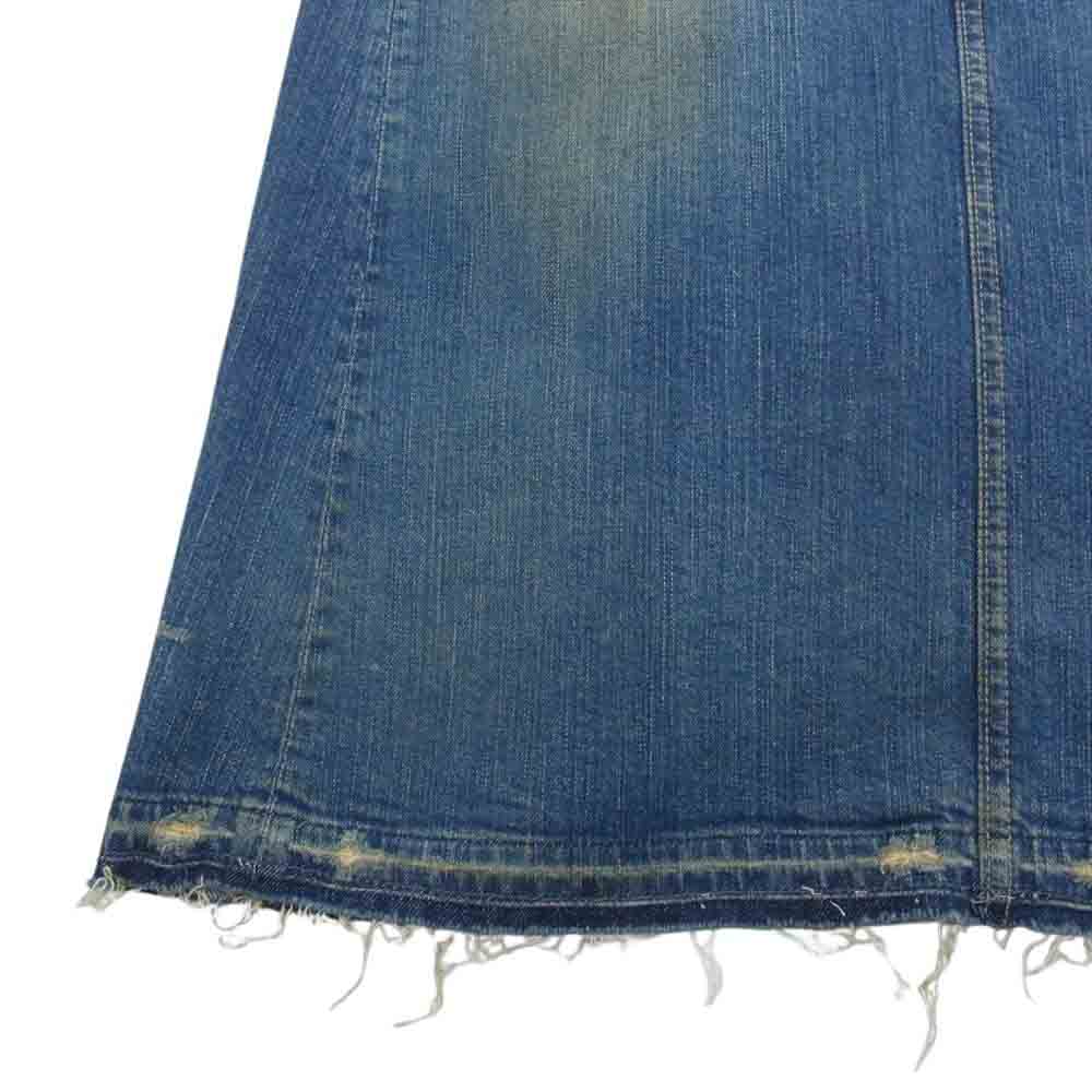 HYSTERIC GLAMOUR ヒステリックグラマー 2AK-2502 KINKY スタッズ ジップフライ フレア スカート インディゴブルー系 S【中古】