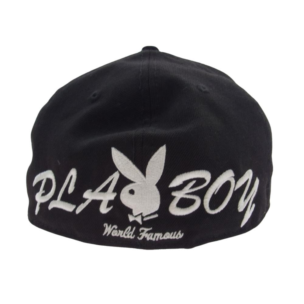 Supreme シュプリーム × NEW ERA ニューエラ × PLAYBOY  プレイボーイ 17SS Box Logo New Era Cap ボックスロゴ キャップ ブラック系 59.6【中古】