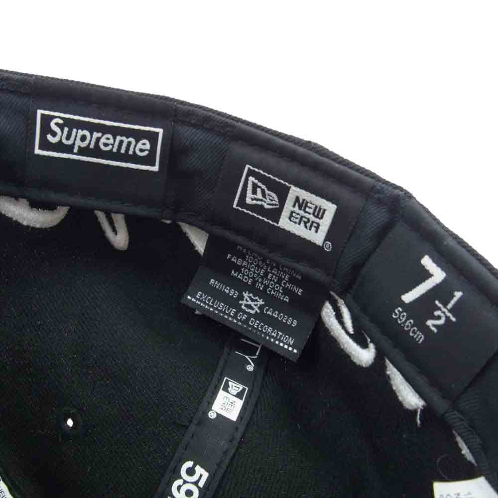 Supreme シュプリーム × NEW ERA ニューエラ × PLAYBOY  プレイボーイ 17SS Box Logo New Era Cap ボックスロゴ キャップ ブラック系 59.6【中古】