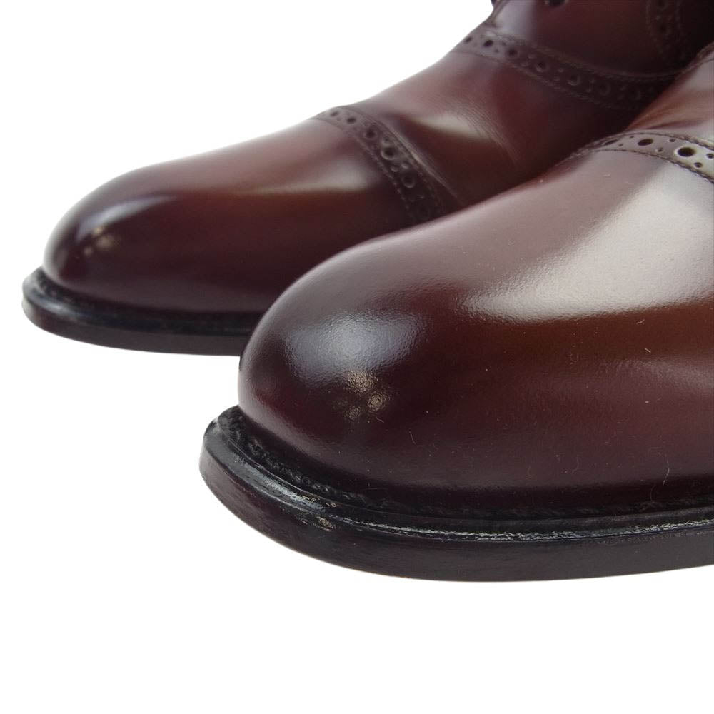 REGAL リーガル 122R AL 内羽 パンチド キャップトゥ セミブローグ レザー シューズ ブラウン系 26cm【中古】