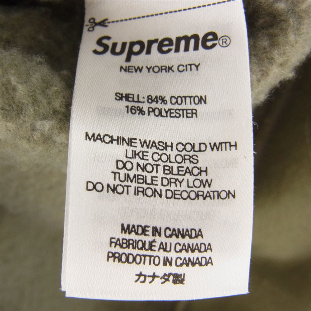Supreme シュプリーム 23AW Box Drawcord Hooded Sweatshirt スモールボックスロゴ ドローコード プルオーバ― パーカー フーディ グリーン系 L【中古】