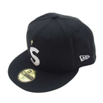 Supreme シュプリーム 24SS New Era Gold Cross S Logo Cap ニューエラ Sロゴ キャップ 帽子 ブラック系 61.5cm【新古品】【未使用】【中古】
