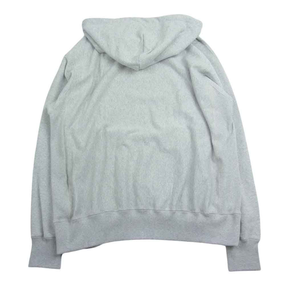 READY MADE レディメイド RM-J01-0000-019 HOODIE (R.MUTT) カレッジ ロゴ プリント プルオーバー フーディー スウェット パーカー グレー系 XL【新古品】【未使用】【中古】