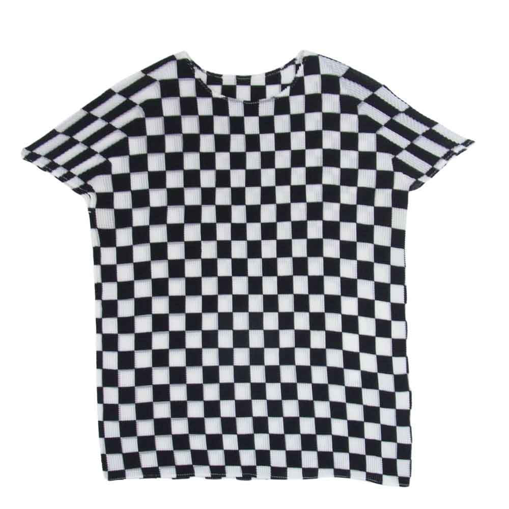 ISSEY MIYAKE イッセイミヤケ PLEATS(T.) プリーツ ティー PP68FK709 ボックスプリーツ ブロックチェック カットソー 半袖 ブラック系 3【美品】【中古】