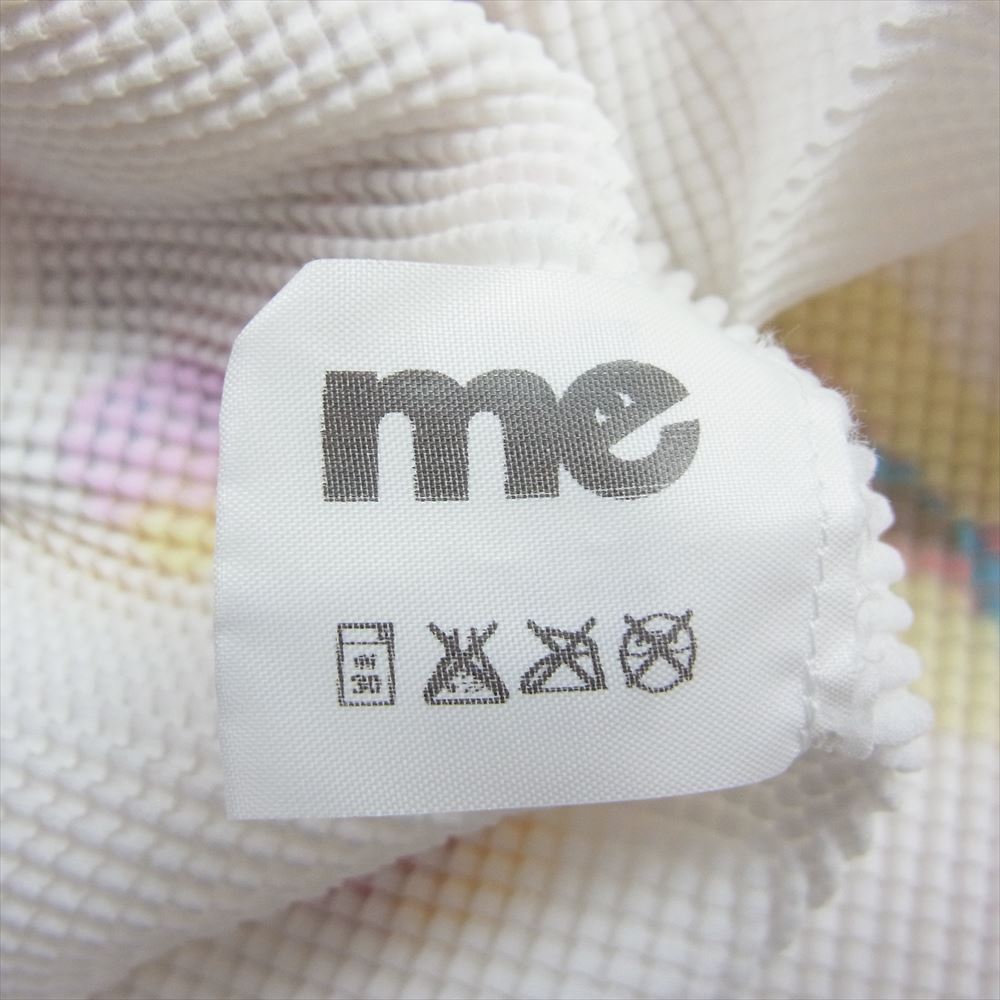 ISSEY MIYAKE イッセイミヤケ me ミー MI53FK116 ボックスプリーツ プリント カットソー 半袖  ホワイト系【美品】【中古】