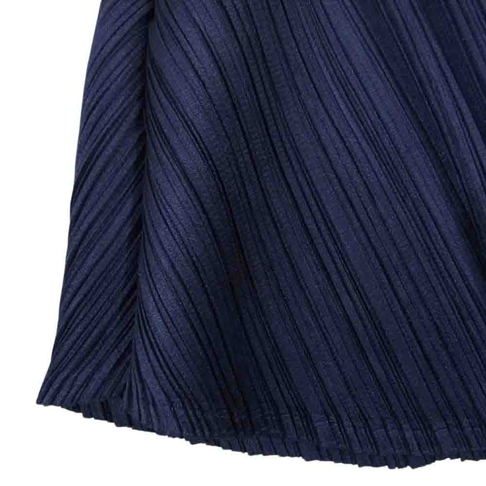 PLEATS PLEASE プリーツプリーズ イッセイミヤケ PP41-JK803 プリーツ加工 フレア ノースリーブ キャミソール ネイビー ネイビー系 3【美品】【中古】