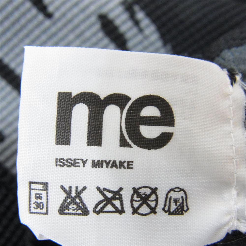 ISSEY MIYAKE イッセイミヤケ me ミー MI41FJ314 ボックスプリーツ プリント カットソー 半袖 ブラック系 サイズ表記無【美品】【中古】