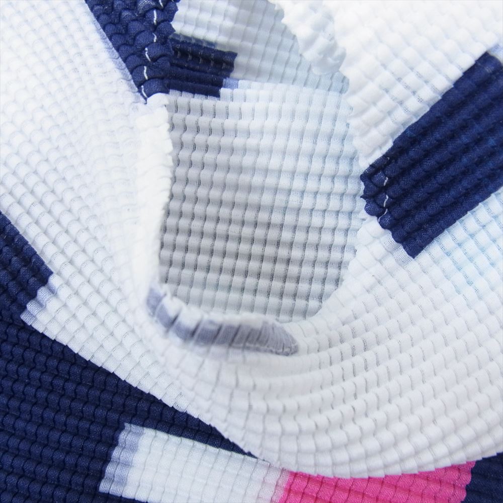 ISSEY MIYAKE イッセイミヤケ me ミー MI51FK576 ボックスプリーツ プリント カットソー 半袖 ホワイト系 サイズ表記無【新古品】【未使用】【中古】