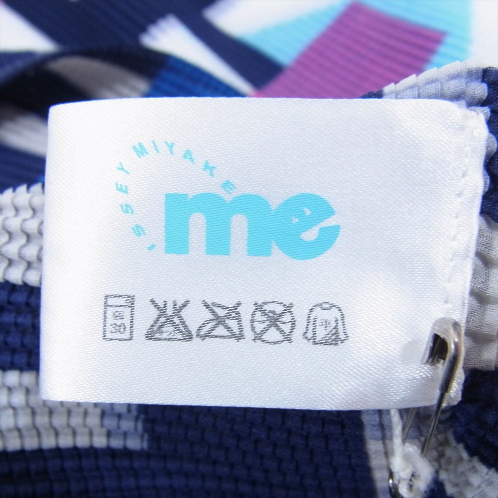 ISSEY MIYAKE イッセイミヤケ me ミー MI51FK576 ボックスプリーツ プリント カットソー 半袖 ホワイト系 サイズ表記無【新古品】【未使用】【中古】