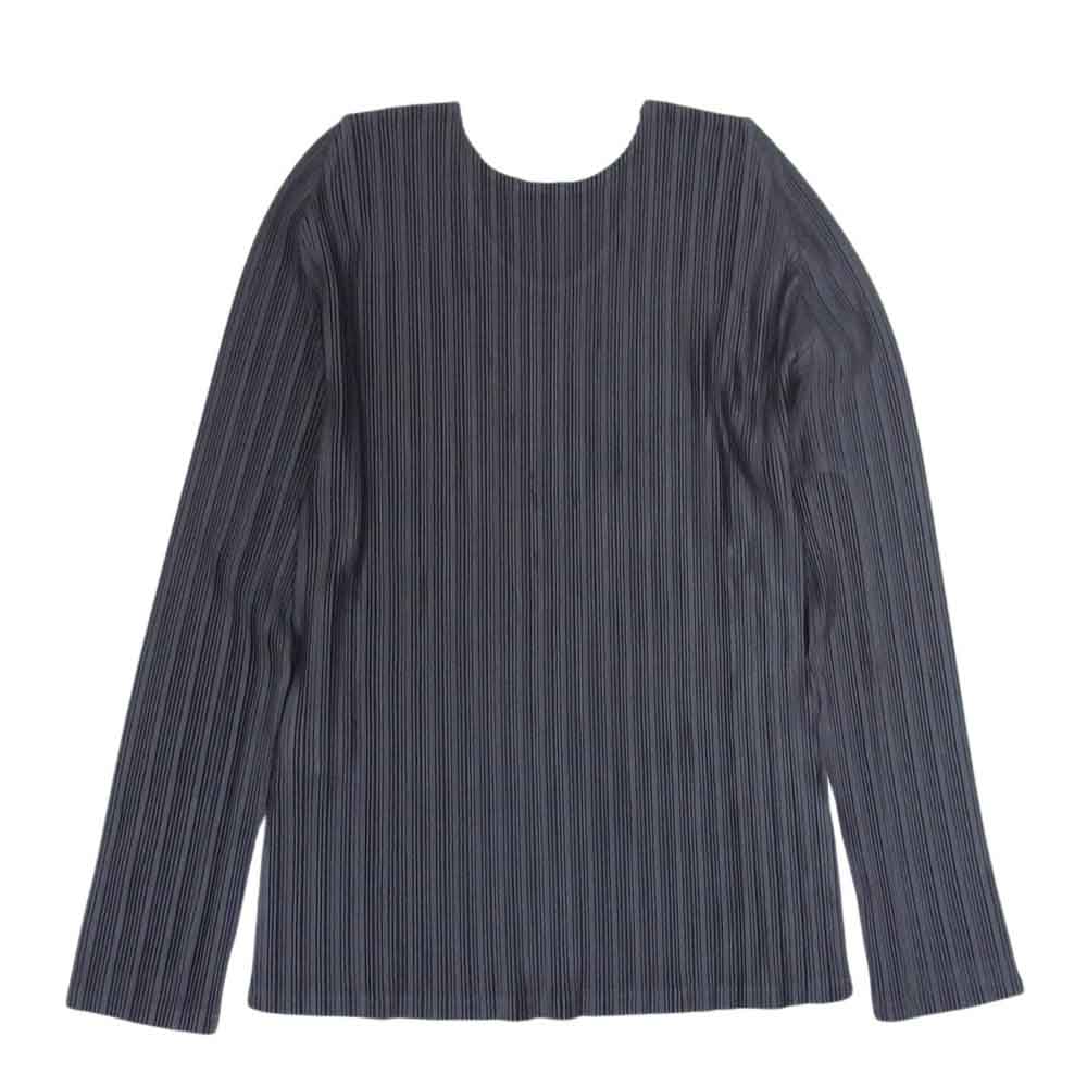 PLEATS PLEASE プリーツプリーズ イッセイミヤケ PP-FK351 プリーツ加工  カットソー 長袖  チャコールグレー グレー系 3【美品】【中古】