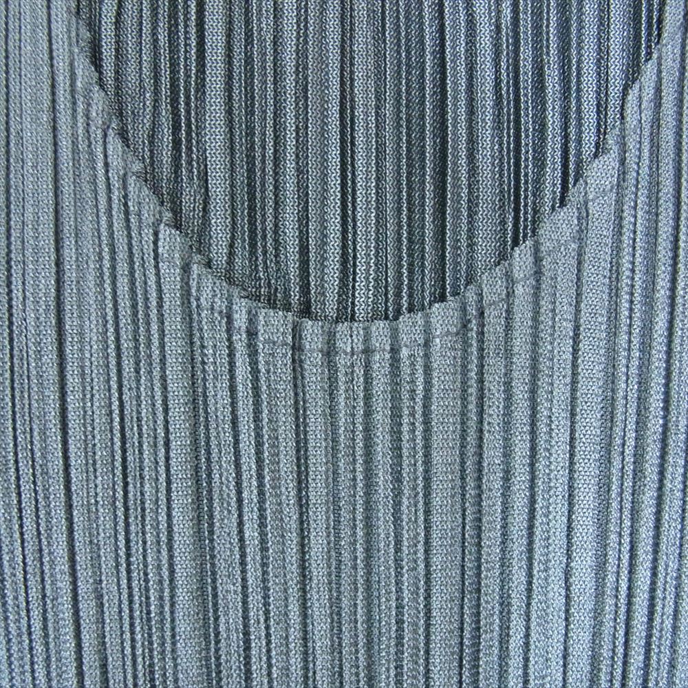 PLEATS PLEASE プリーツプリーズ イッセイミヤケ PP83-JK682 プリーツ加工  カットソー 長袖 グリーン系 3【美品】【中古】