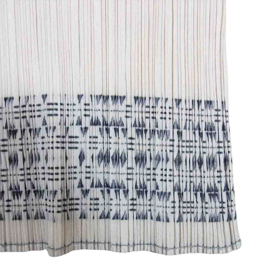PLEATS PLEASE プリーツプリーズ イッセイミヤケ PP73-JK601 プリーツ加工 ハイネック ノースリーブ カットソー オフホワイト系 3【美品】【中古】