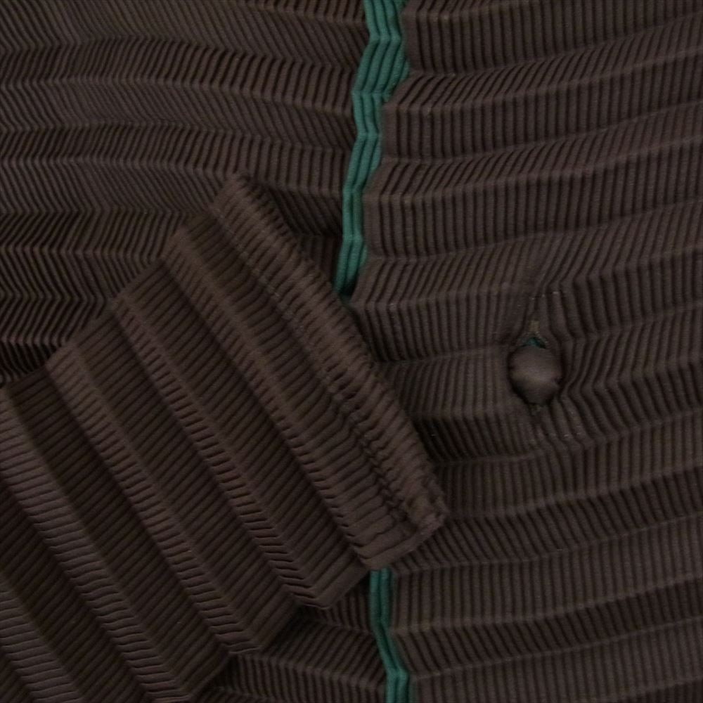 ISSEY MIYAKE イッセイミヤケ IM03FJ804 プリーツ加工 レイヤー カーディガン ブラウン系 2【美品】【中古】