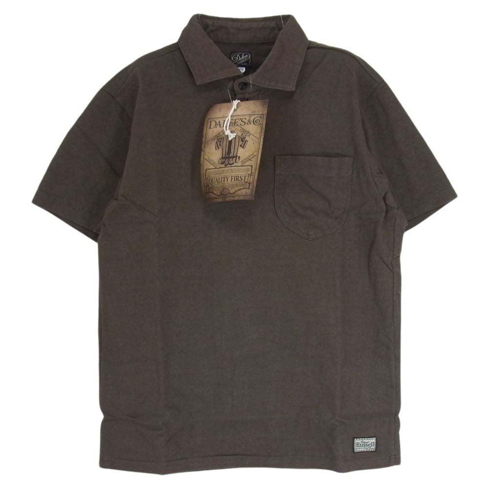 デラックスウエア SC22T DALEE'S ダリーズ 30s CLASSIC COLLER 半袖 ポロシャツ Tシャツ カーキ系 M【極上美品】【中古】
