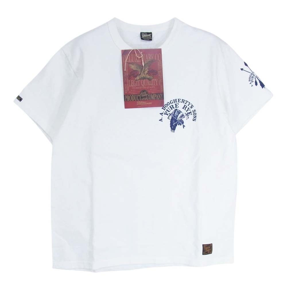 デラックスウエア DXT-2203 WHISKEY 12.5oz吊天竺 DXT 半袖 Tシャツ ホワイト系 M【極上美品】【中古】