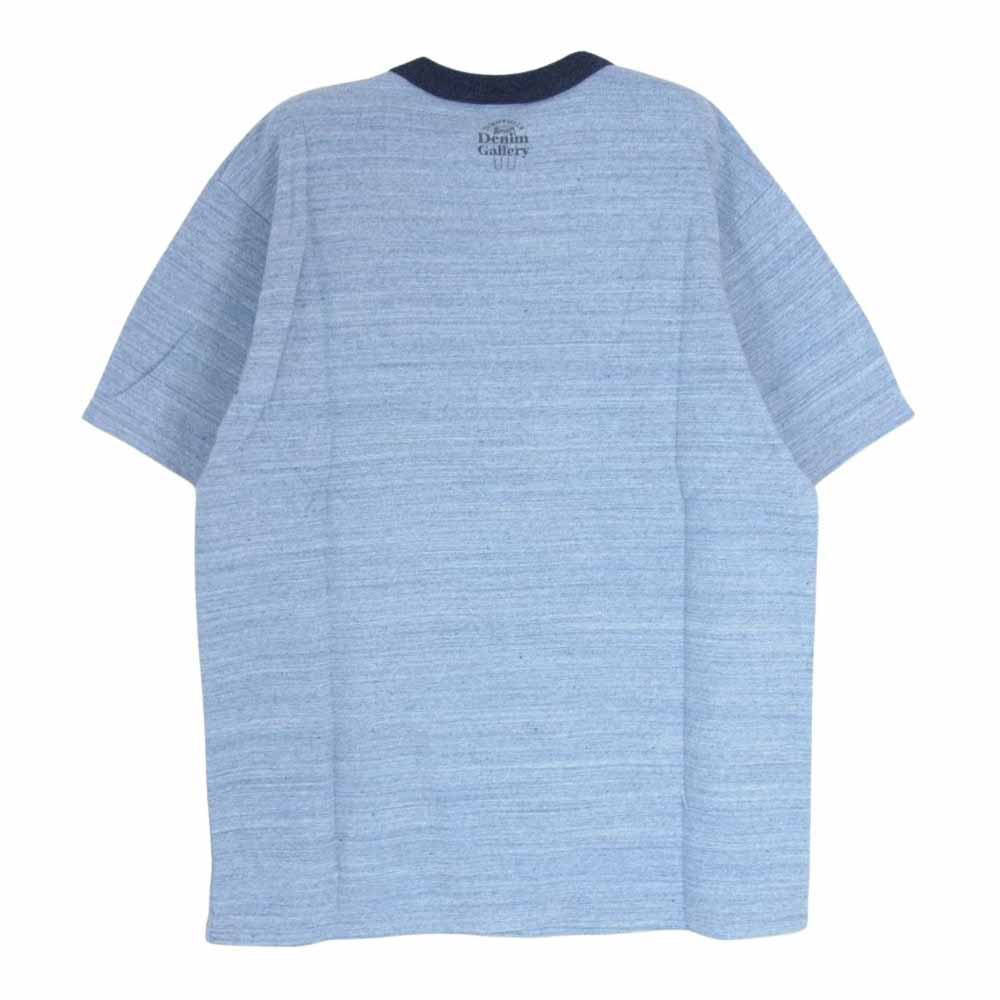 デラックスウエア DMG-21A 40着限定 W.INDIGO T-SHIRT ダブルインディゴ 半袖 Tシャツ ブルー系 M【極上美品】【中古】