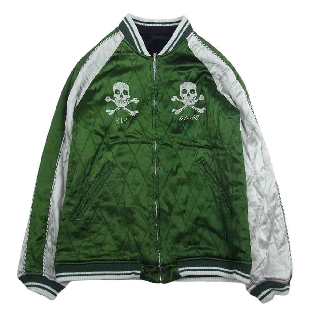 HYSTERIC GLAMOUR ヒステリックグラマー 2AB-6140 レディース ベロア × サテンキルト リバーシブル スカジャン ジャケット グリーン系 ブラック系 F【中古】