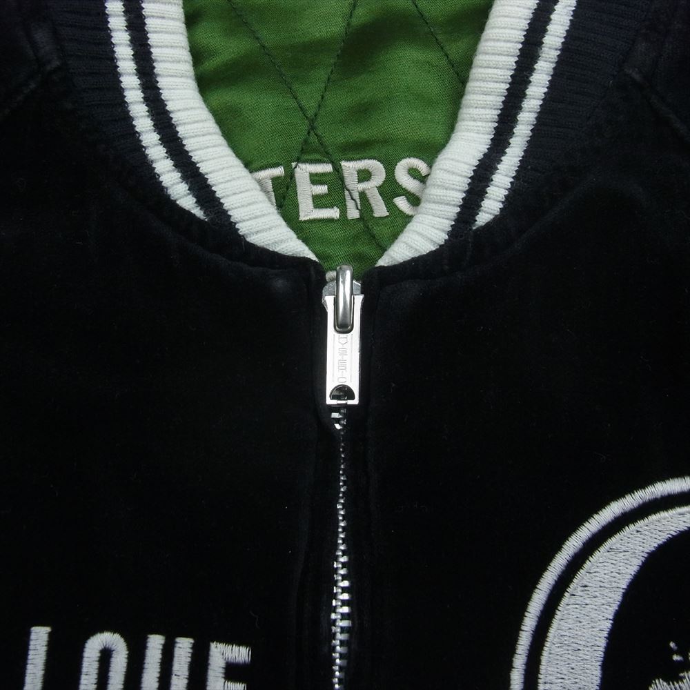 HYSTERIC GLAMOUR ヒステリックグラマー 2AB-6140 レディース ベロア × サテンキルト リバーシブル スカジャン ジャケット グリーン系 ブラック系 F【中古】