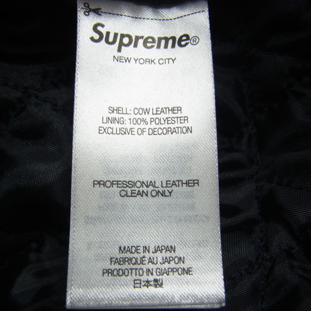 Supreme シュプリーム 23AW × blackmeans ブラックミーンズ Painted Leather Motorcycle Jacket ブラック系 M【極上美品】【中古】