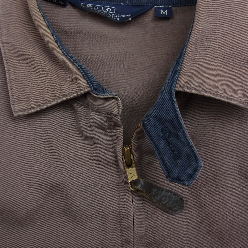 POLO RALPH LAUREN ポロ・ラルフローレン ヴィンテージ 80s 90s 三角タグ USA製 スウィングトップ ジャケット ブラウン系 M【中古】
