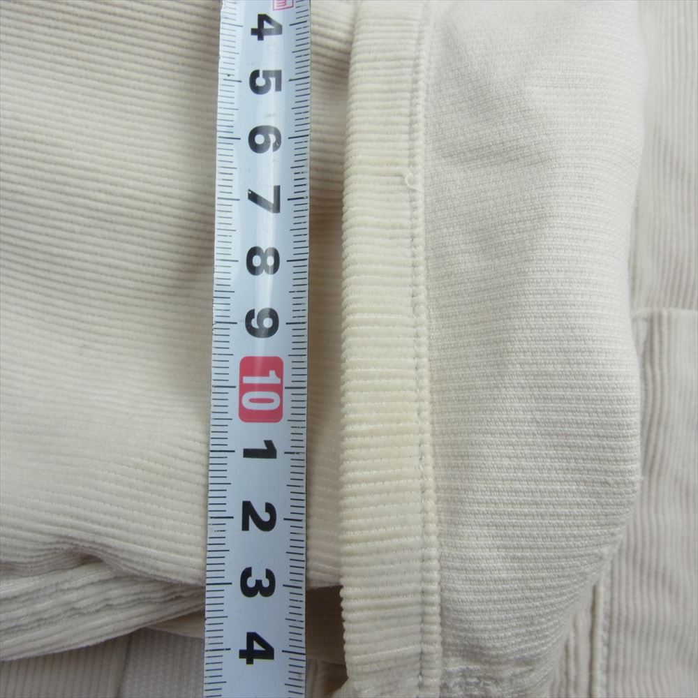 AURALEE オーラリー 17SS A7SS01NC WASHED CORDUROY SHIRTS JACKET ボタンレス ウォッシュド コーデュロイ シャツ ジャケット ホワイト系 3【中古】