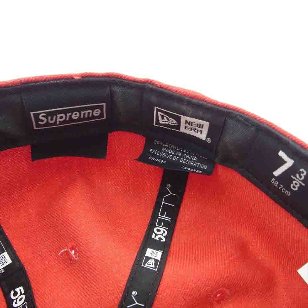 Supreme シュプリーム 20AW × NEWERA World Famous Box Logo  ニューエラ ワールドフェイマス ボックスロゴ  ベースボール キャップ 帽子 レッド レッド系 58.7cm【中古】