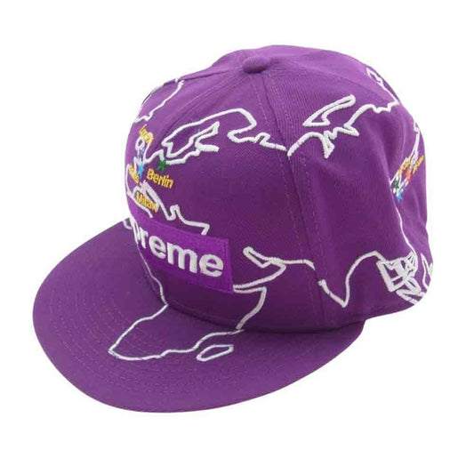 Supreme シュプリーム 23AW × NEWERA Worldwide Box Logo ニューエラ ワールドワイド ボックスロゴ  ベースボール キャップ 帽子 パープル パープル系 58.7cm【中古】