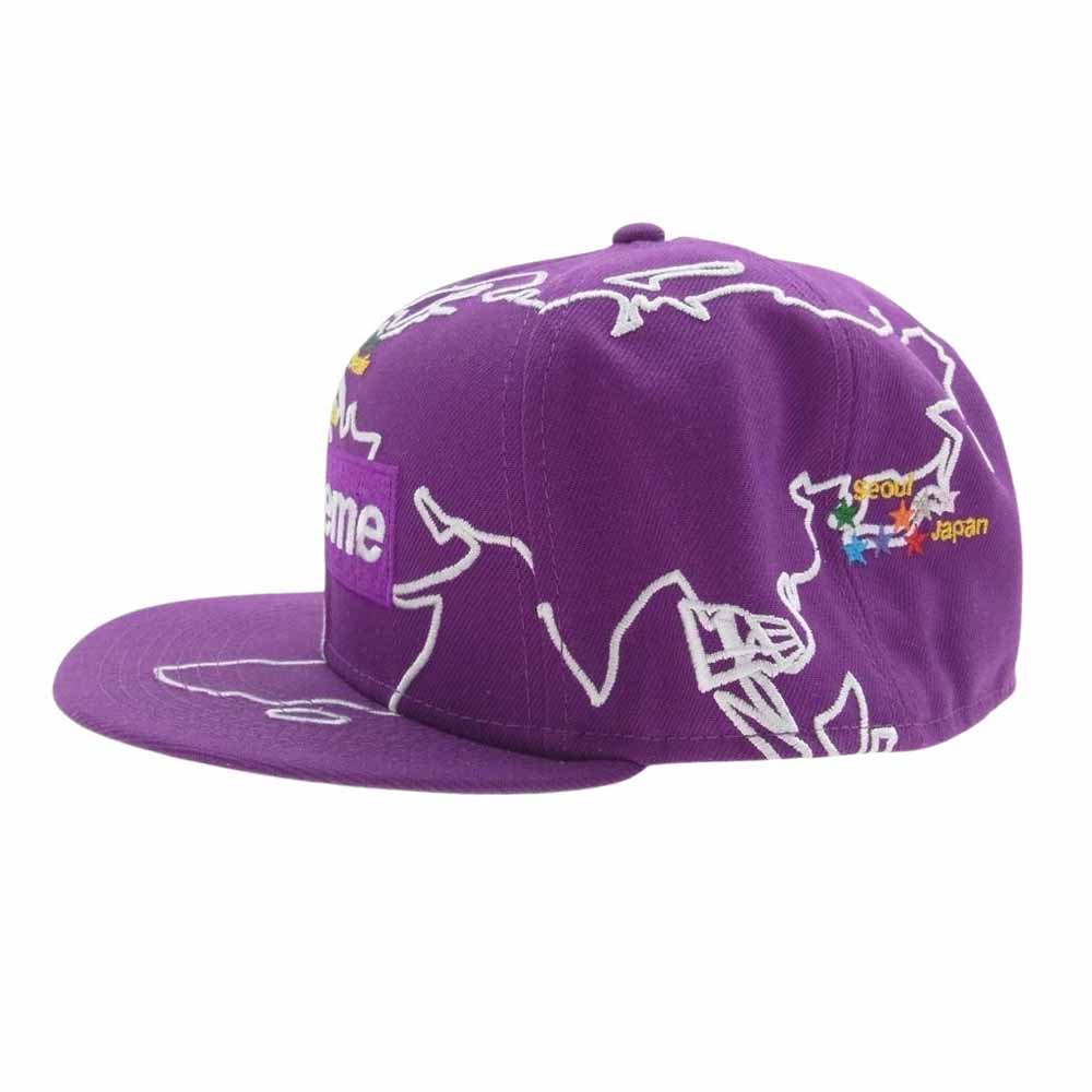 Supreme シュプリーム 23AW × NEWERA Worldwide Box Logo ニューエラ ワールドワイド ボックスロゴ  ベースボール キャップ 帽子 パープル パープル系 58.7cm【中古】
