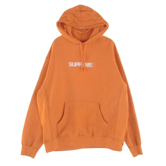 Supreme シュプリーム 23SS Motion Logo Hooded Sweatshirt モーションロゴ フーデッド スウェット プルオーバー パーカー オレンジ系 L【中古】