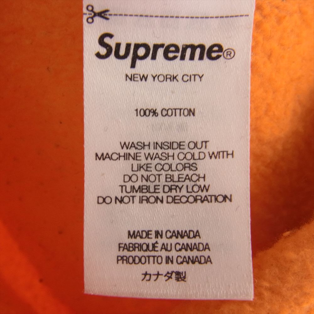 Supreme シュプリーム 23SS Motion Logo Hooded Sweatshirt モーションロゴ フーデッド スウェット プルオーバー パーカー オレンジ系 L【中古】