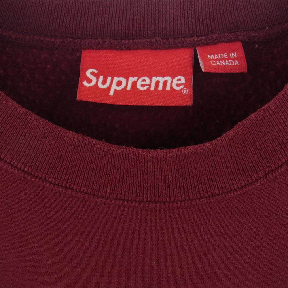 Supreme シュプリーム 22AW Box Logo Crewneck ボックスロゴ クルーネック スウェットシャツ トレーナー  ワインレッド系 L【中古】