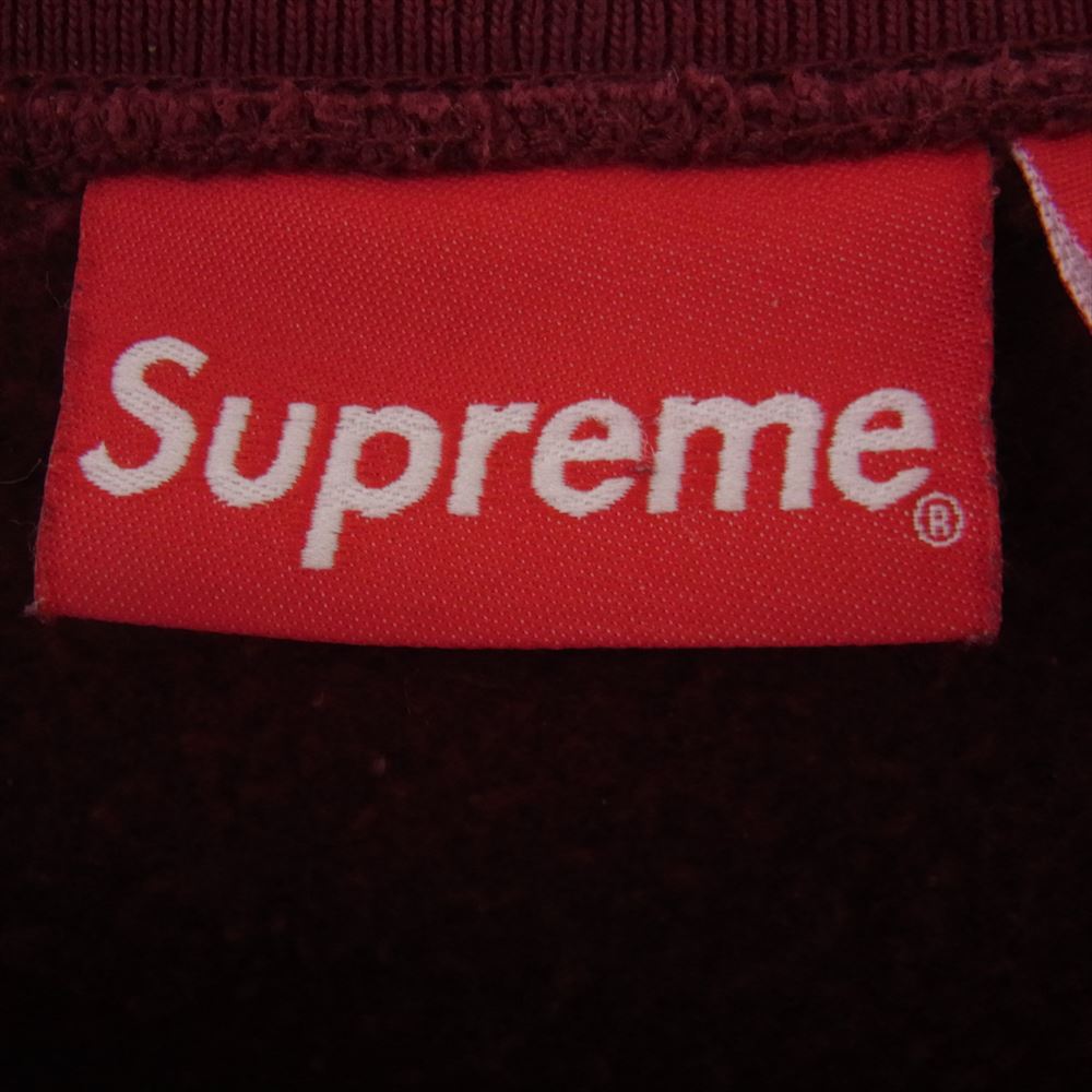Supreme シュプリーム 22AW Box Logo Crewneck ボックスロゴ クルーネック スウェットシャツ トレーナー  ワインレッド系 L【中古】