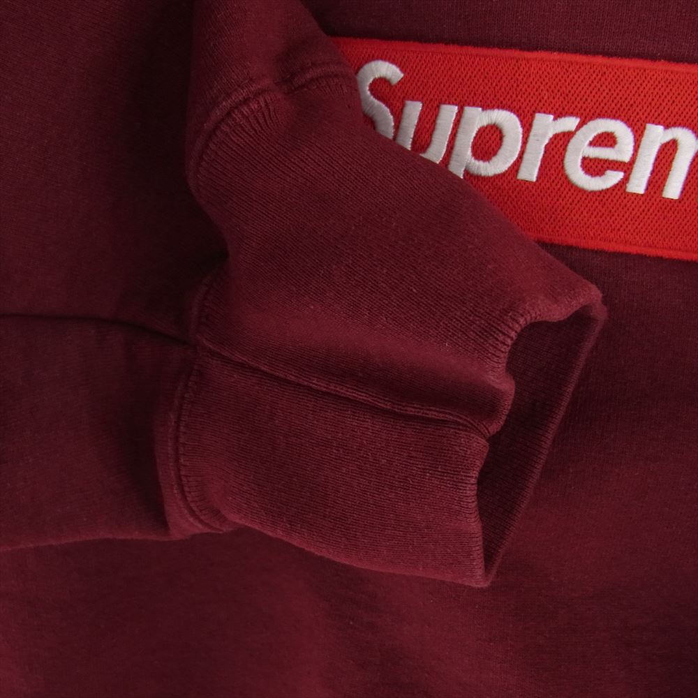Supreme シュプリーム 22AW Box Logo Crewneck ボックスロゴ クルーネック スウェットシャツ トレーナー  ワインレッド系 L【中古】