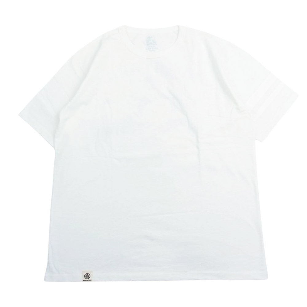 MOMOTARO JEANS 桃太郎ジーンズ バックプリント ロゴ 半袖 Tシャツ ホワイト ホワイト系 XL【美品】【中古】