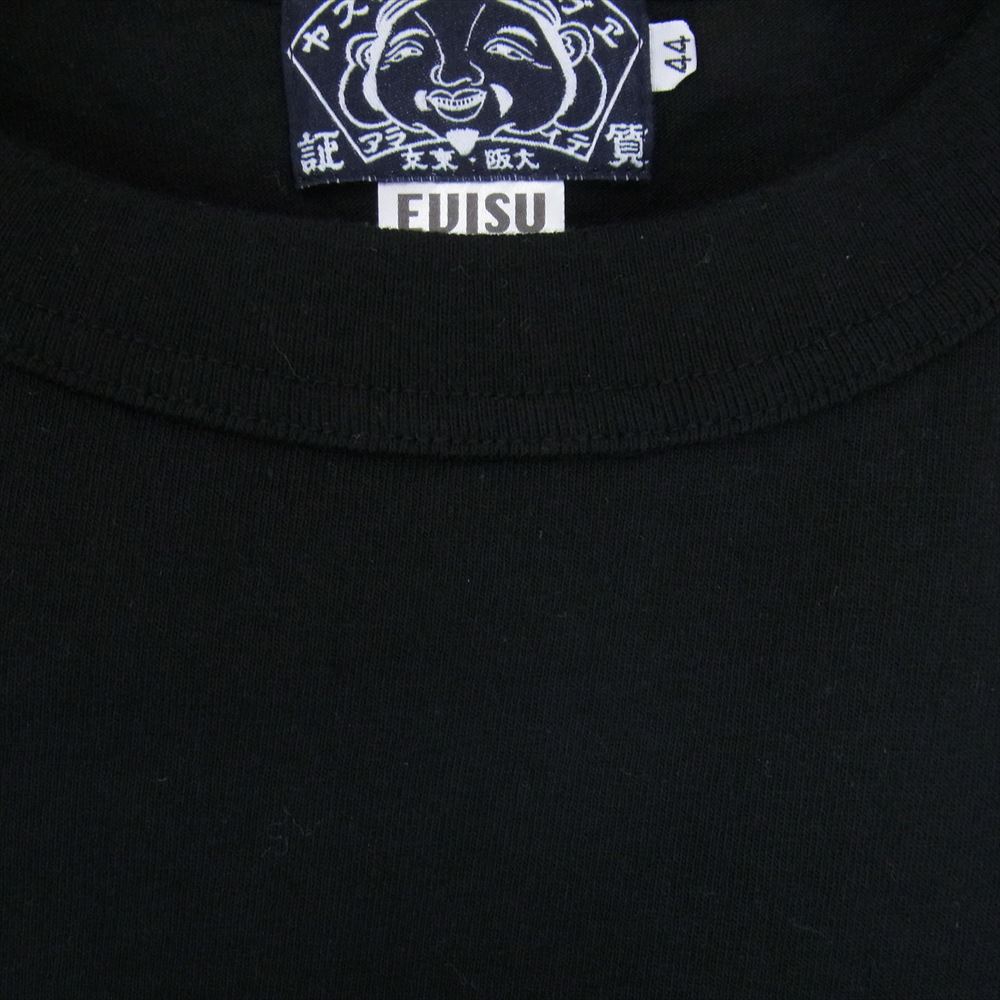 EVISU エヴィス VETERANO T SHIRT ヴェテラーノ 半袖 Tシャツ デニム ポケット  ブラック系 44【美品】【中古】