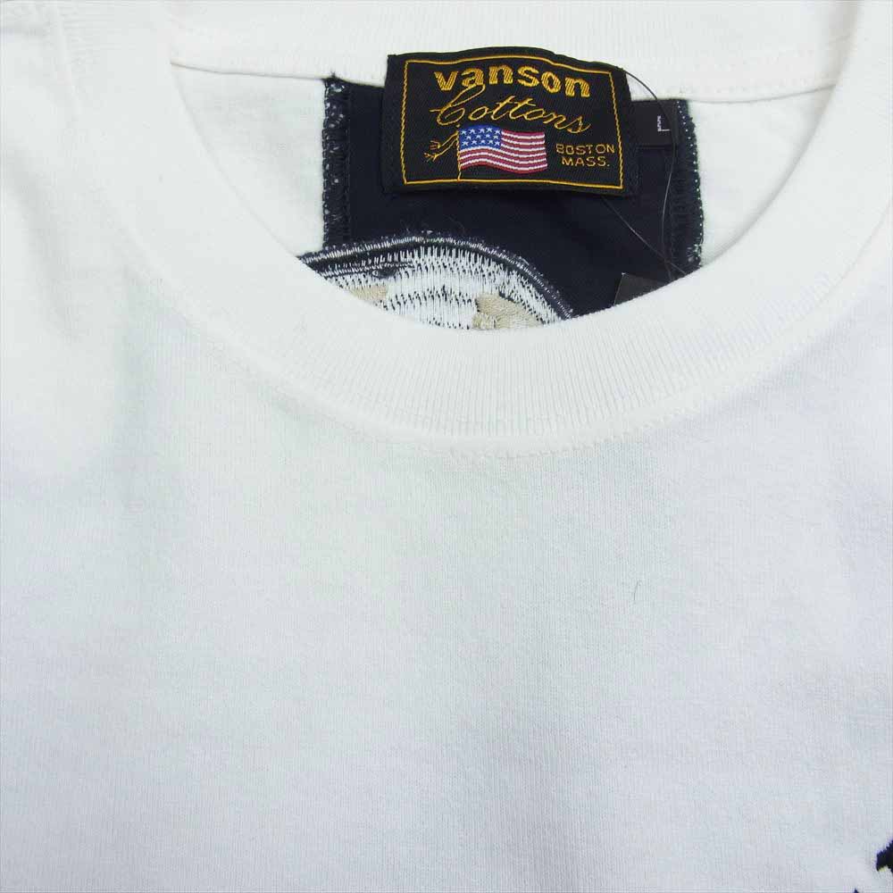 VANSON バンソン CRV-2306 × CROWS × WORST クローズ ワースト 武装戦線 Tee 半袖 Tシャツ デスラビット ホワイト系 L【新古品】【未使用】【中古】