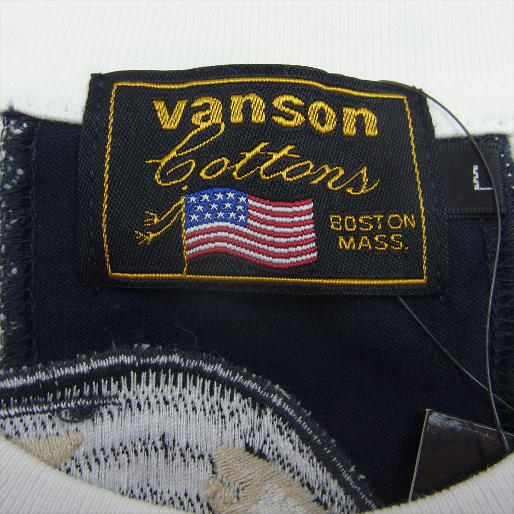 VANSON バンソン CRV-2306 × CROWS × WORST クローズ ワースト 武装戦線 Tee 半袖 Tシャツ デスラビット ホワイト系 L【新古品】【未使用】【中古】