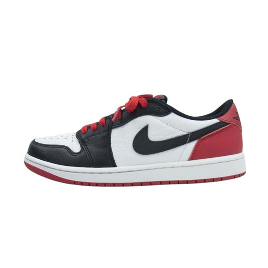 NIKE AIR JORDAN ナイキ ジョーダン CZ0790-106 1 RETRO LOW OG BLACK TOE レトロ ロー ブラックトゥ ローカット スニーカー  ホワイト系 ブラック系 レッド系 26.5cm【新古品】【未使用】【中古】
