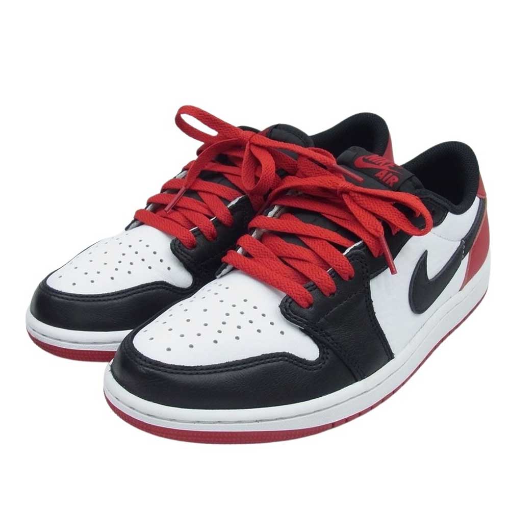 NIKE AIR JORDAN ナイキ ジョーダン CZ0790-106 1 RETRO LOW OG BLACK TOE レトロ ロー ブラックトゥ ローカット スニーカー  ホワイト系 ブラック系 レッド系 26.5cm【新古品】【未使用】【中古】