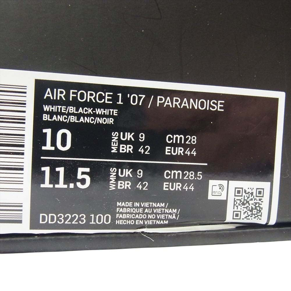 NIKE ナイキ DD3223-100 × PEACEMINUSONE AIR FORCE1 07 AF1 PARANOISE ピースマイナスワン エアフォース1 07 パラノイズ ローカット スニーカー ホワイト系 28cm【中古】