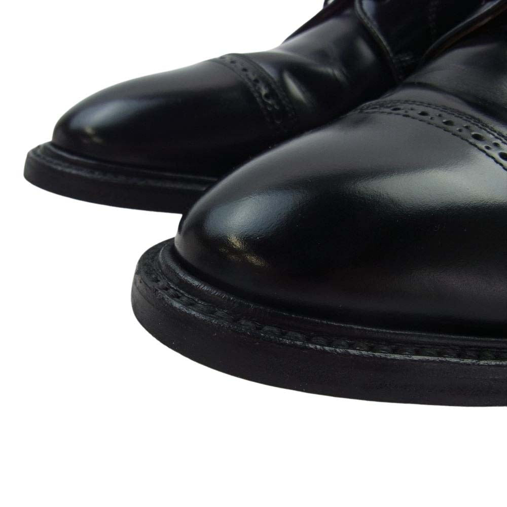 REGAL リーガル パンチドキャップトゥ レザー シューズ ブラック系 26.5cm【中古】