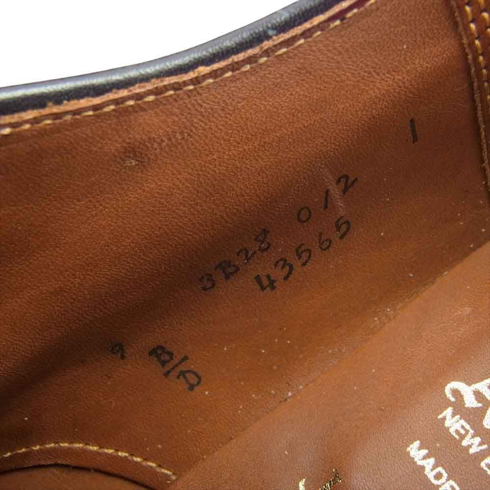 ALDEN オールデン 43565 J.CREW ジェイクルー 別注 コードバン パンチドキャップトゥ レザー シューズ ブラック系 9【中古】