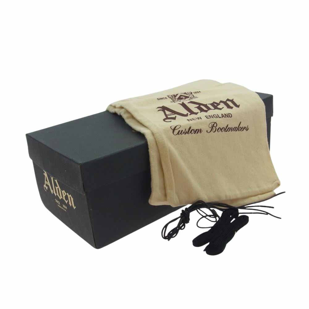 ALDEN オールデン 43565 J.CREW ジェイクルー 別注 コードバン パンチドキャップトゥ レザー シューズ ブラック系 9【中古】