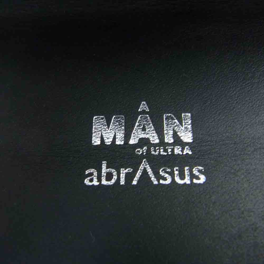 アブラサス 小さい財布 レザー ミニ ウォレット ブラック系 レッド系【中古】